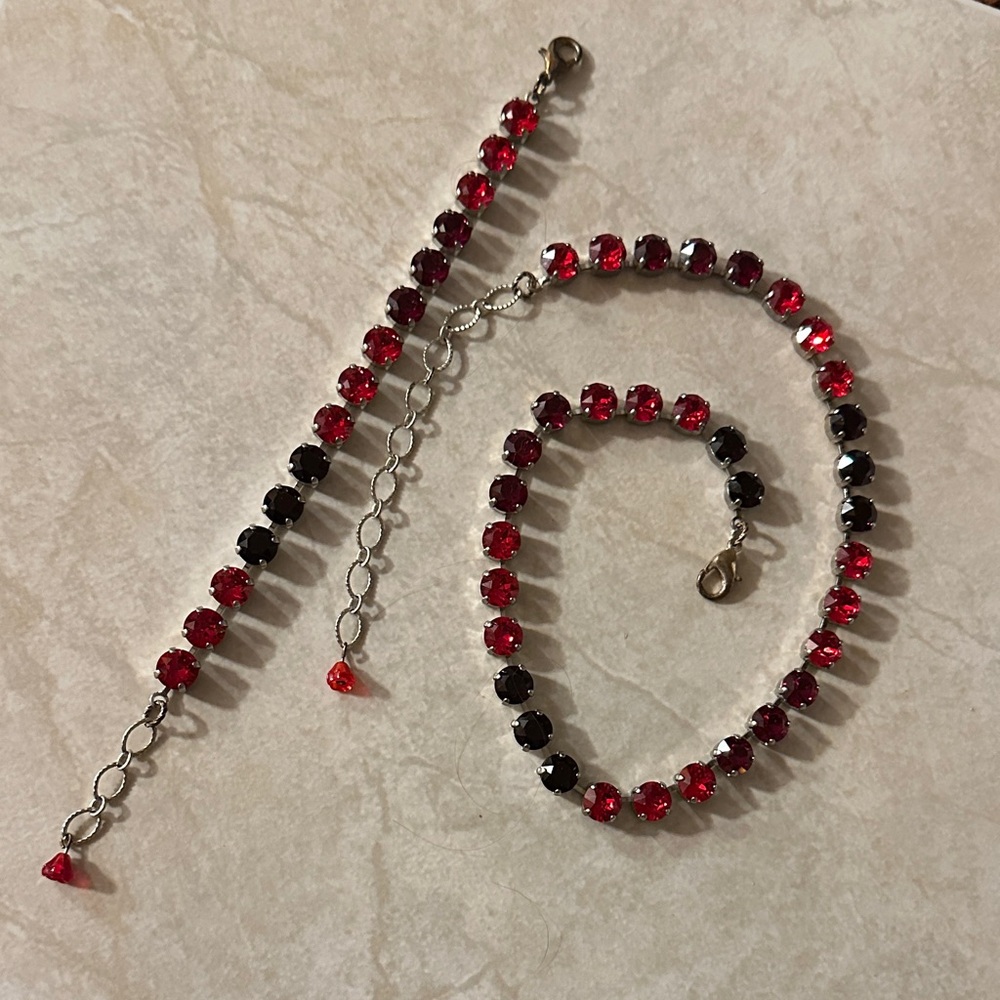 Swarovski Crystal necklace and bracelet set